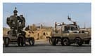 Military vehicles near Lebanon’s southern border